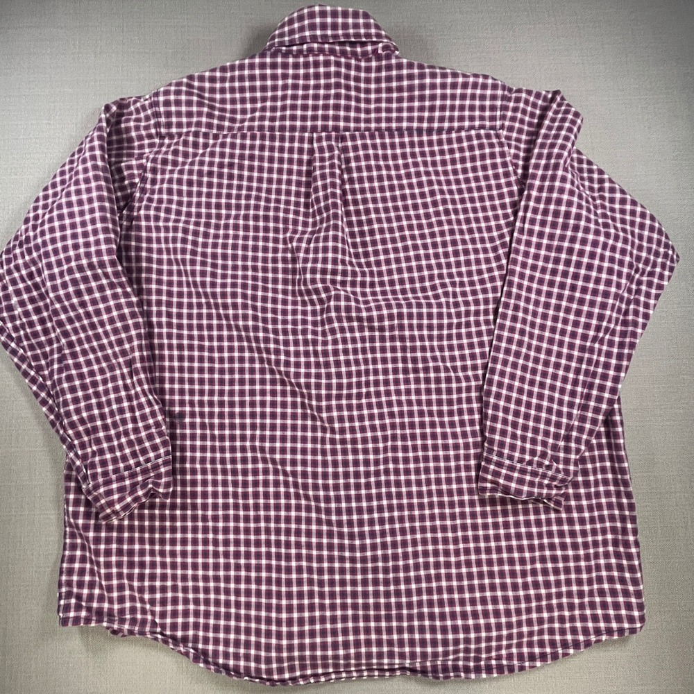 Rasco FR Men Plaid Flame Resistant Work Shirt 3XL Long Burgundy Navy CAT 2 NFPA - Picture 3 of 12